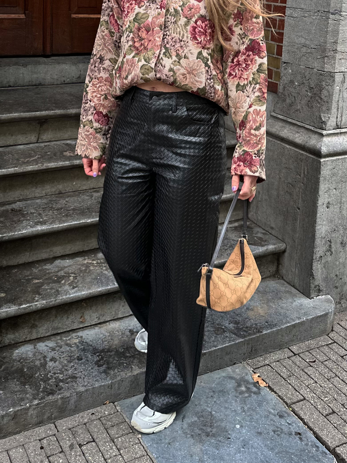 Refined Department Payton leather pants black