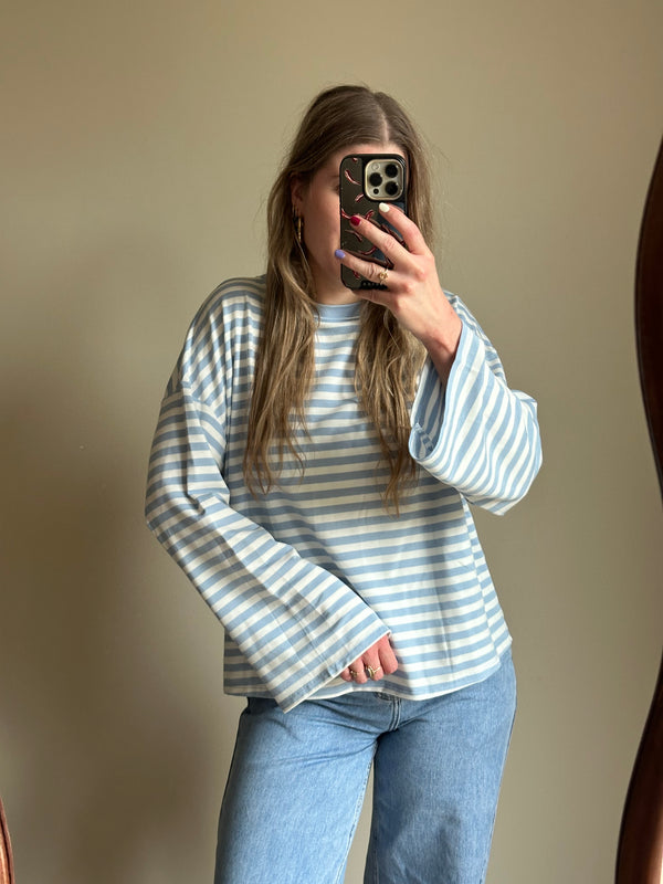 Romy gestreepte longsleeve blue