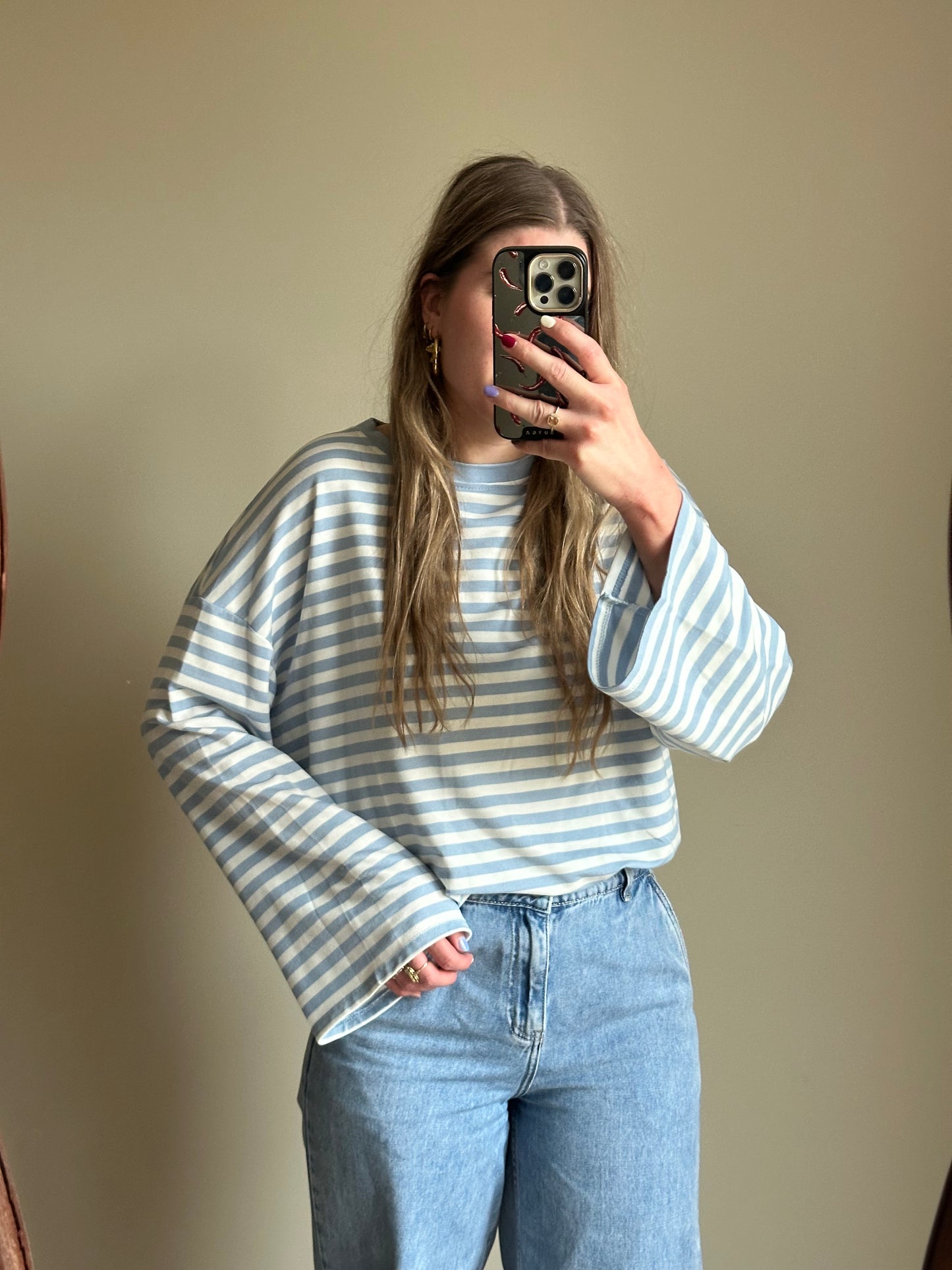 Romy gestreepte longsleeve blue