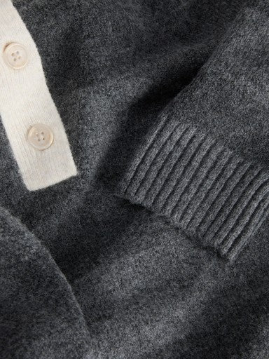 Ruby gestreepte longsleeve polo grey