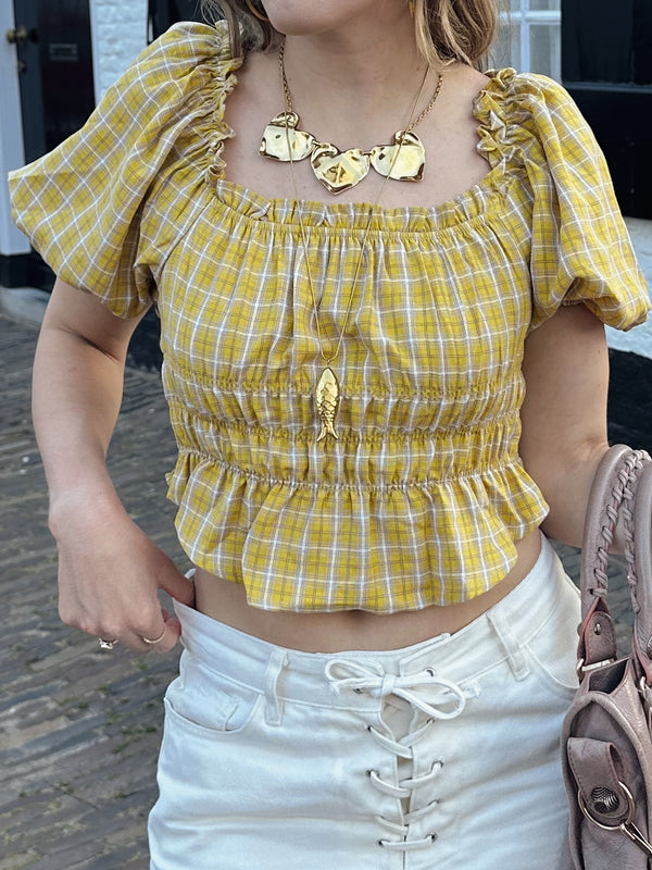Sam smock top yellow