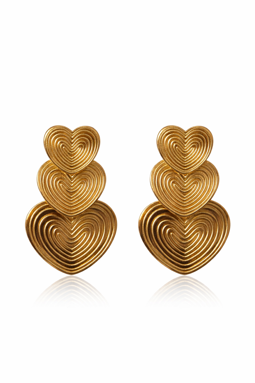 Statement oorhangers hearts