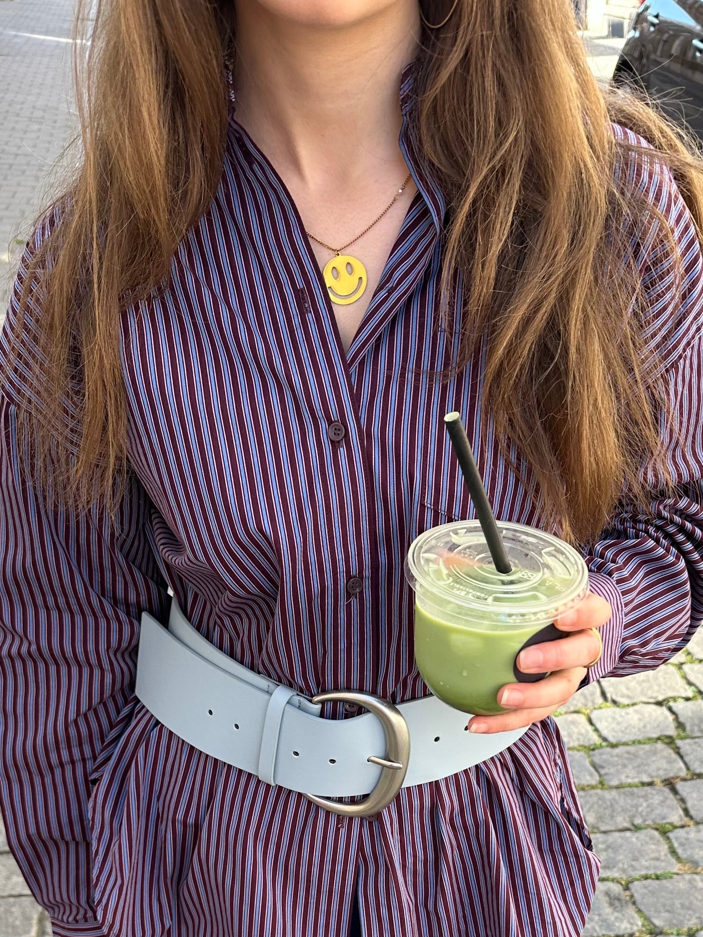 Statement smiley ketting