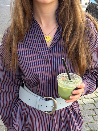 Statement smiley ketting