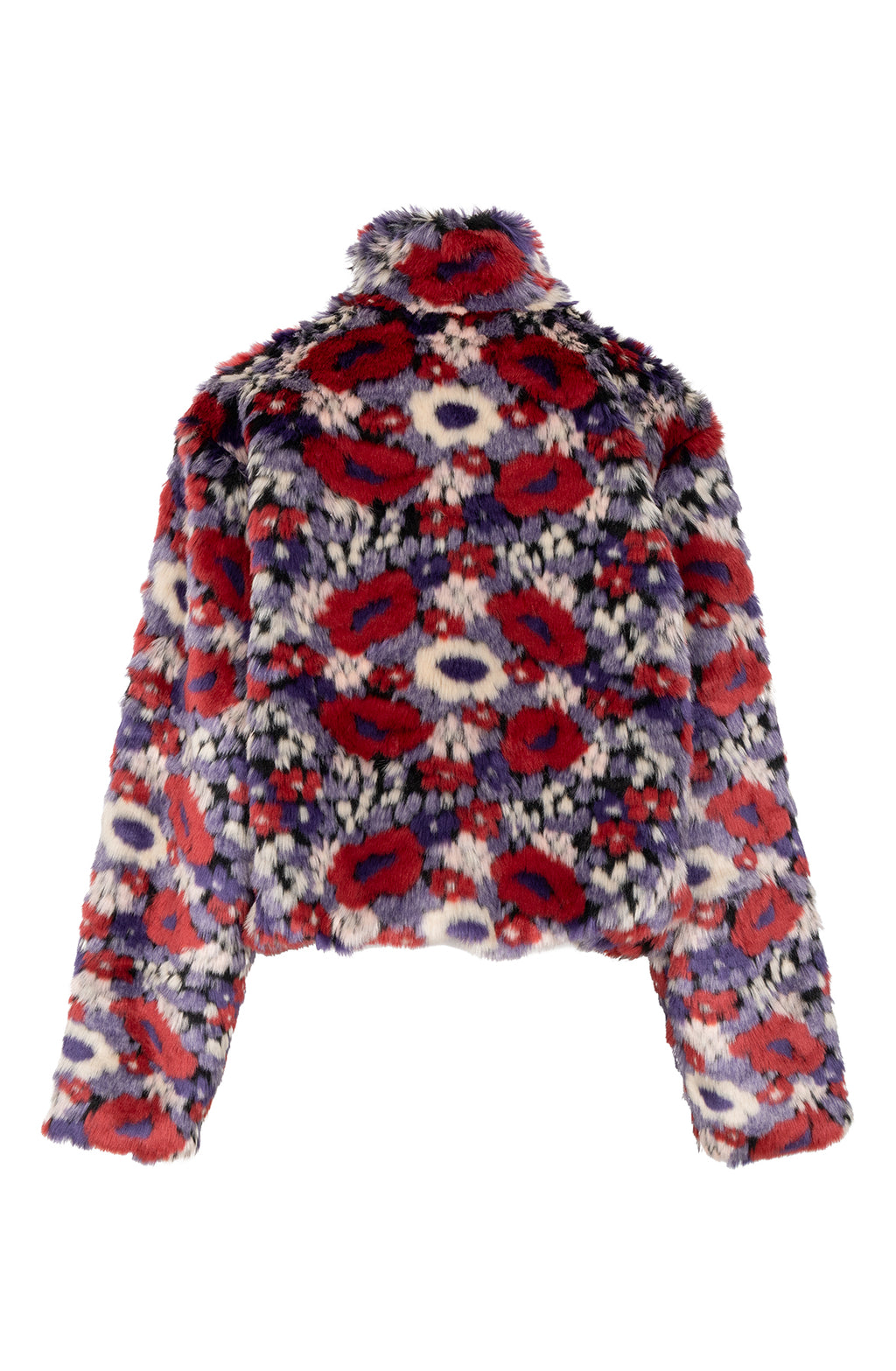Studio Amaya Alena jas faux-fur bordeaux