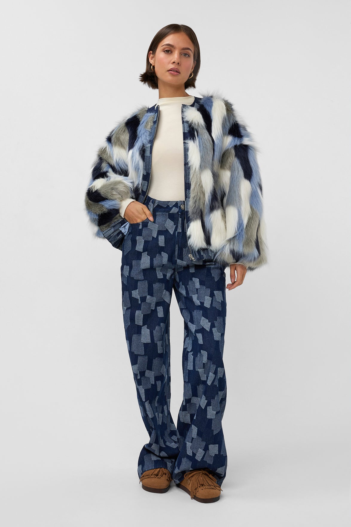 Studio Amaya All Day jeans patches blue
