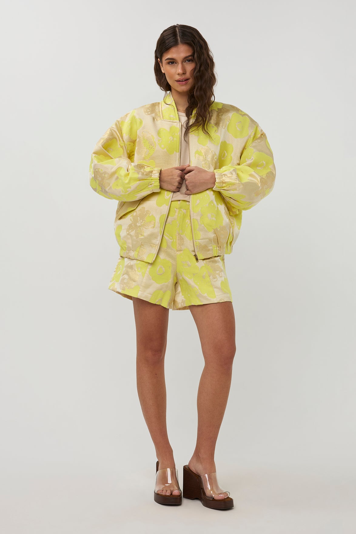 Studio Amaya Fenna bomber jacket geel