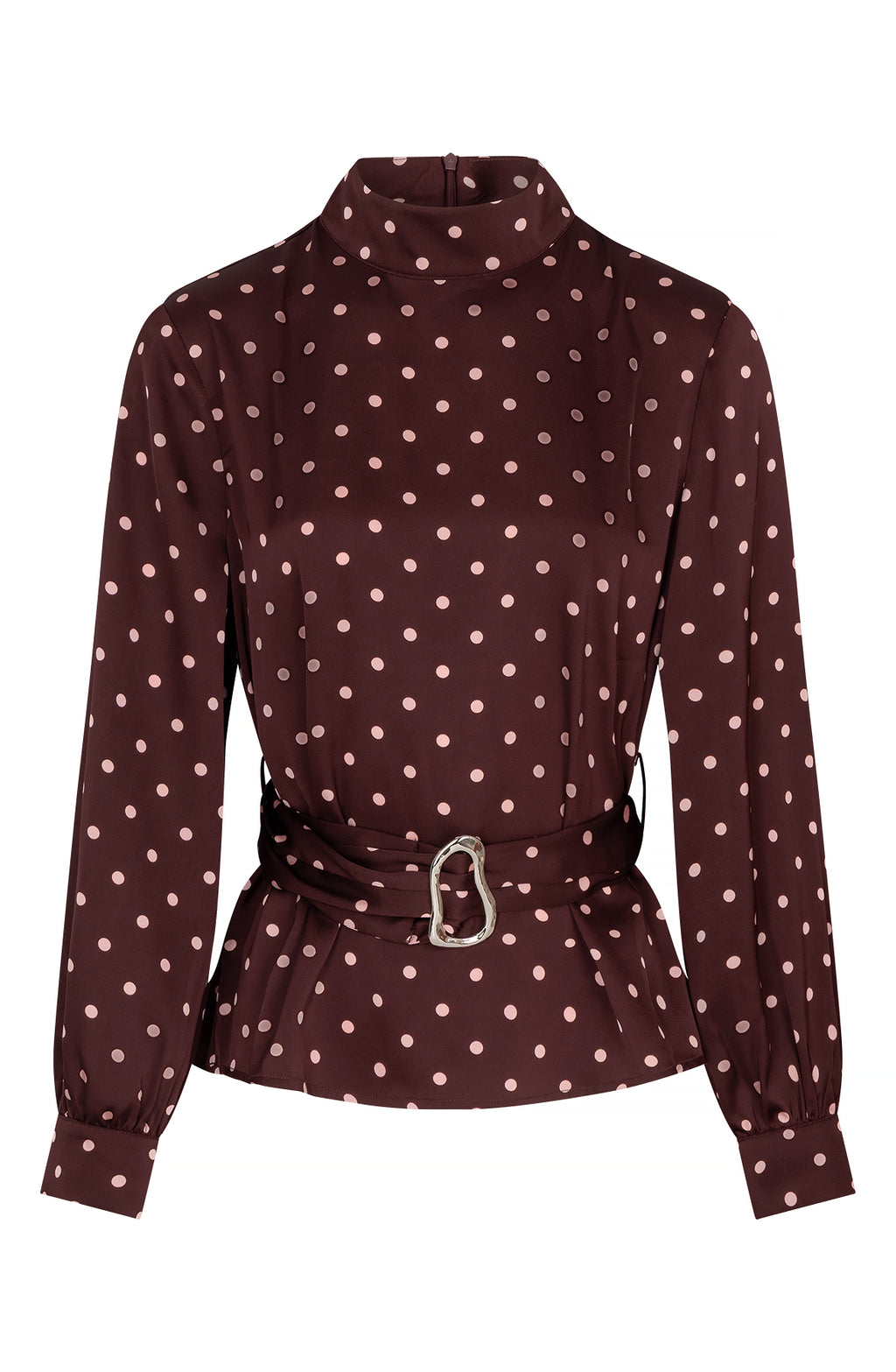 Studio Amaya Selya blouse polkadot bordeaux