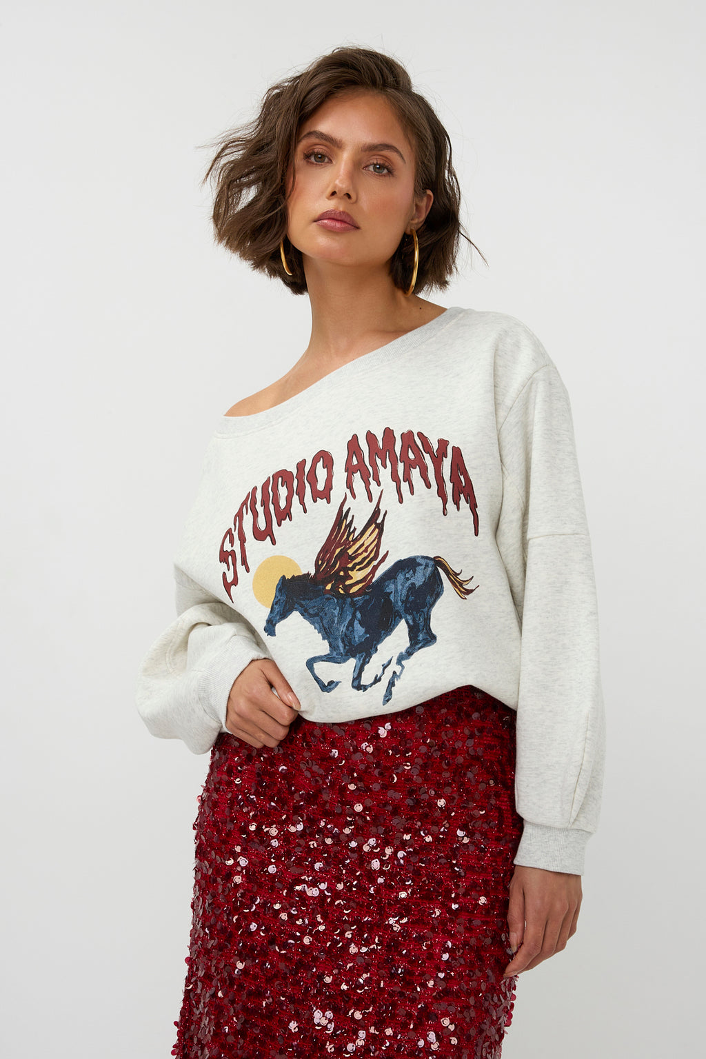 Studio Amaya Sun Set sweater grey