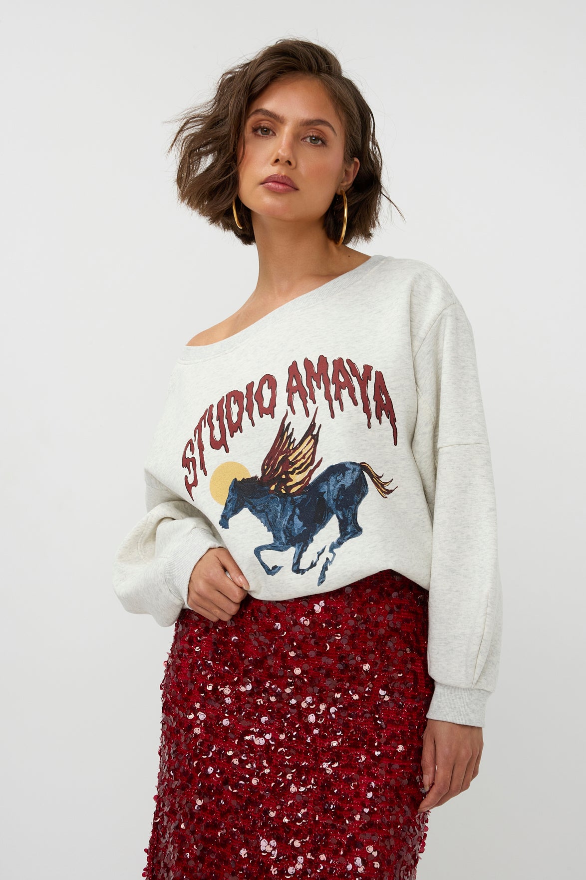 Studio Amaya Sun Set sweater grey