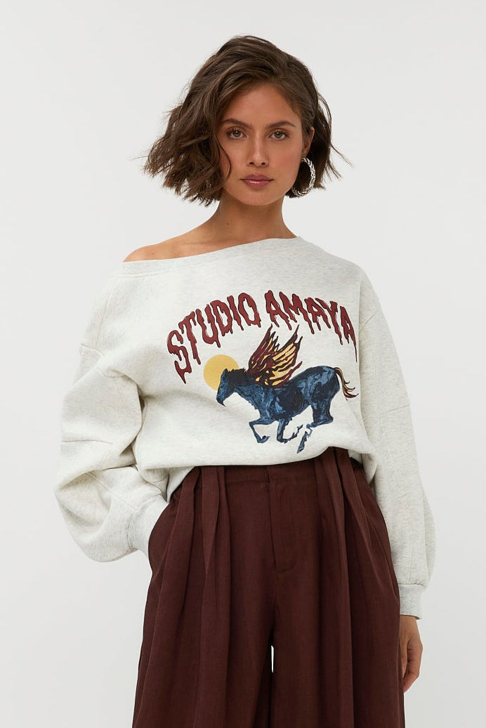 Studio Amaya Sun Set sweater grey