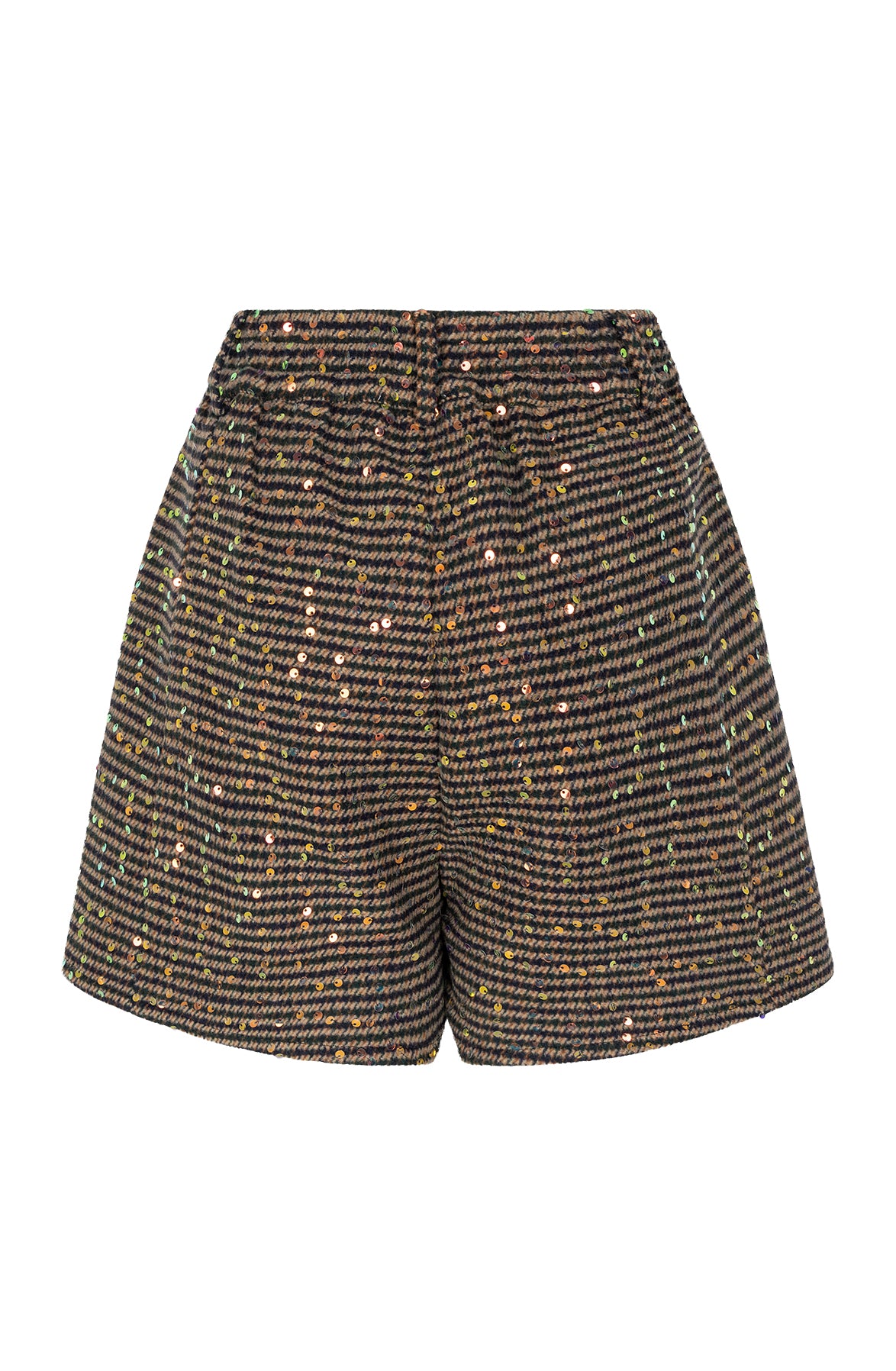 Studio Amaya Glow short checkered brown