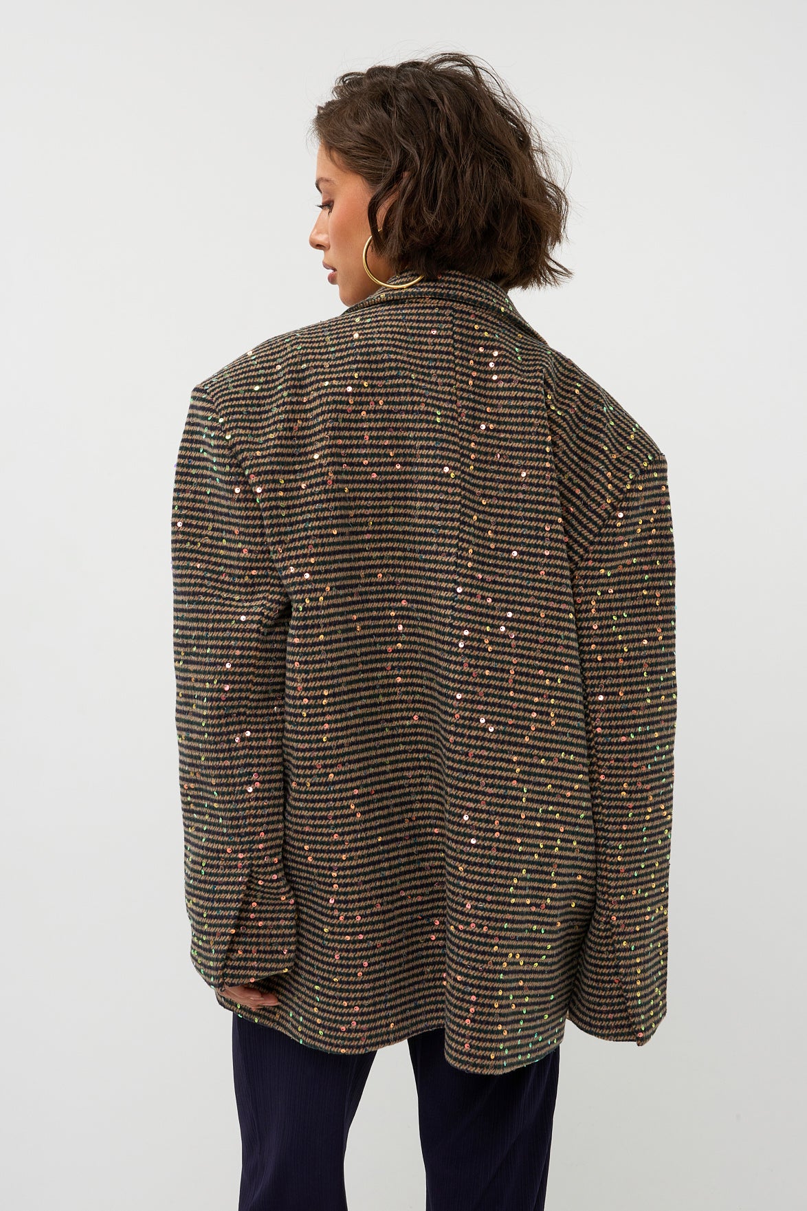 Studio Amaya Midnight blazer checkered brown