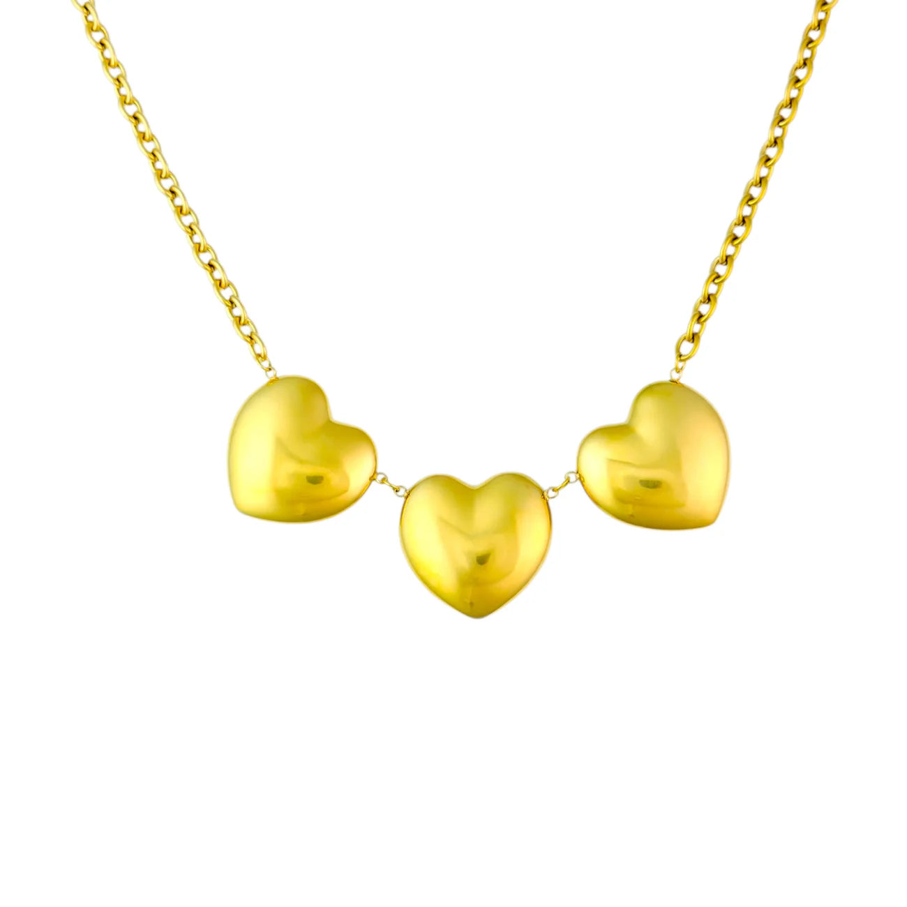 Triple hearts ketting bold