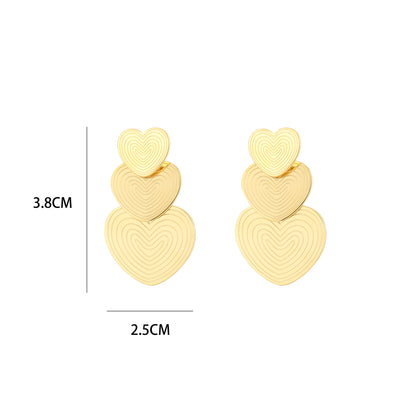Statement oorhangers hearts
