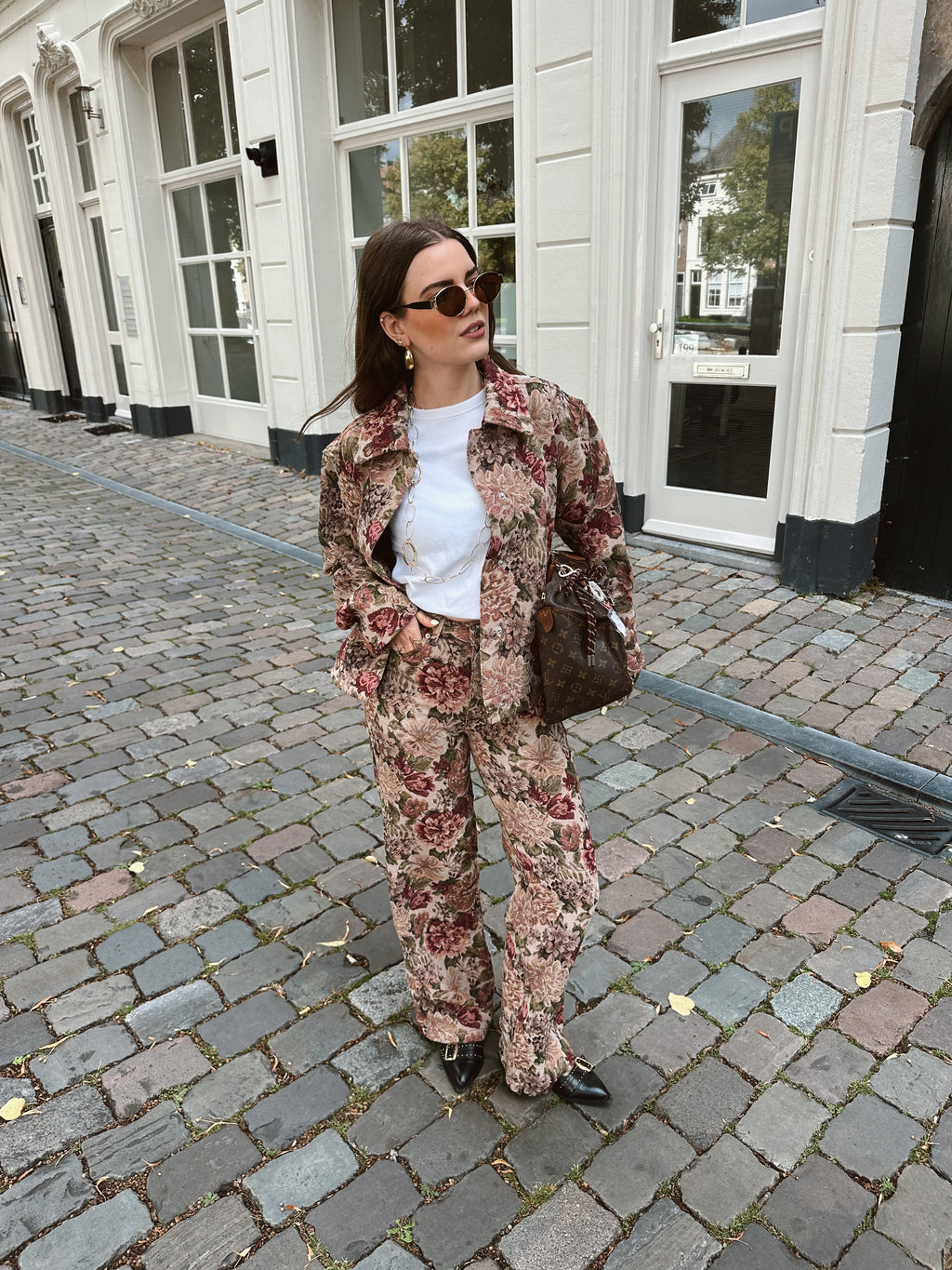 Zoe Julia wide leg broek vintage flowers