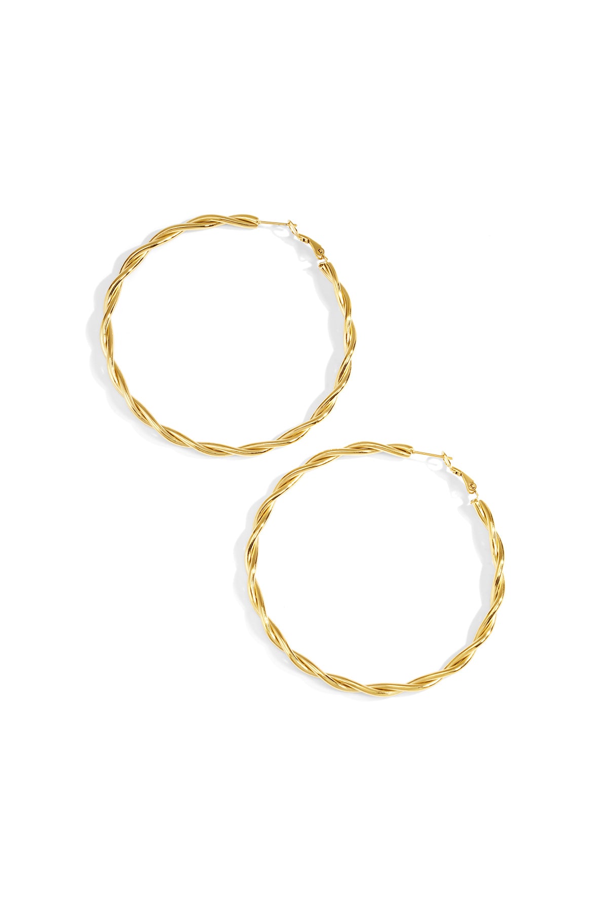 Twisted hoops oorringen XL