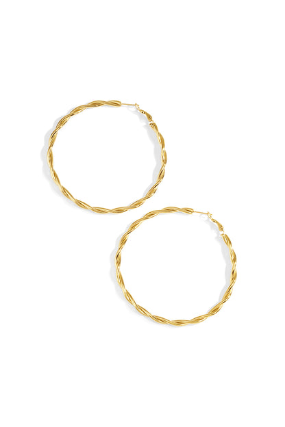 Twisted hoops oorringen XL
