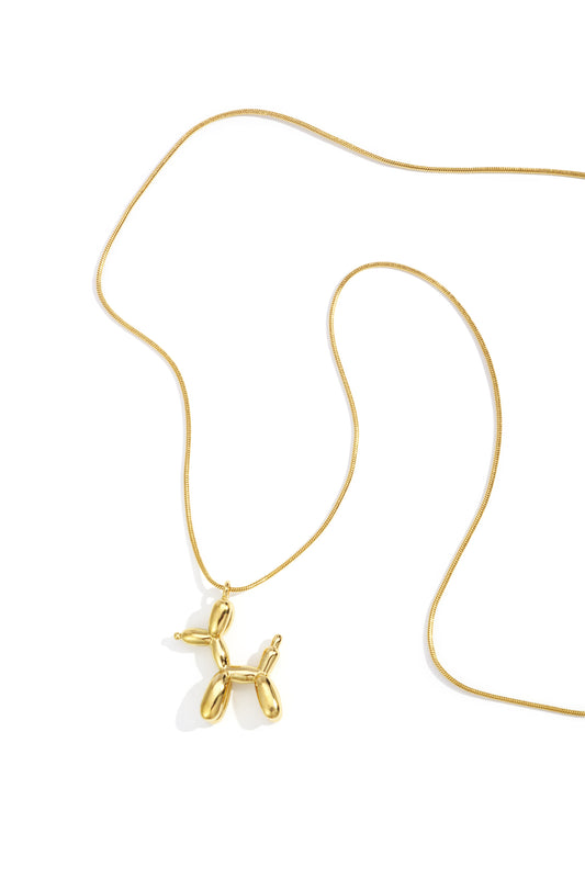 Balloon dog ketting goud