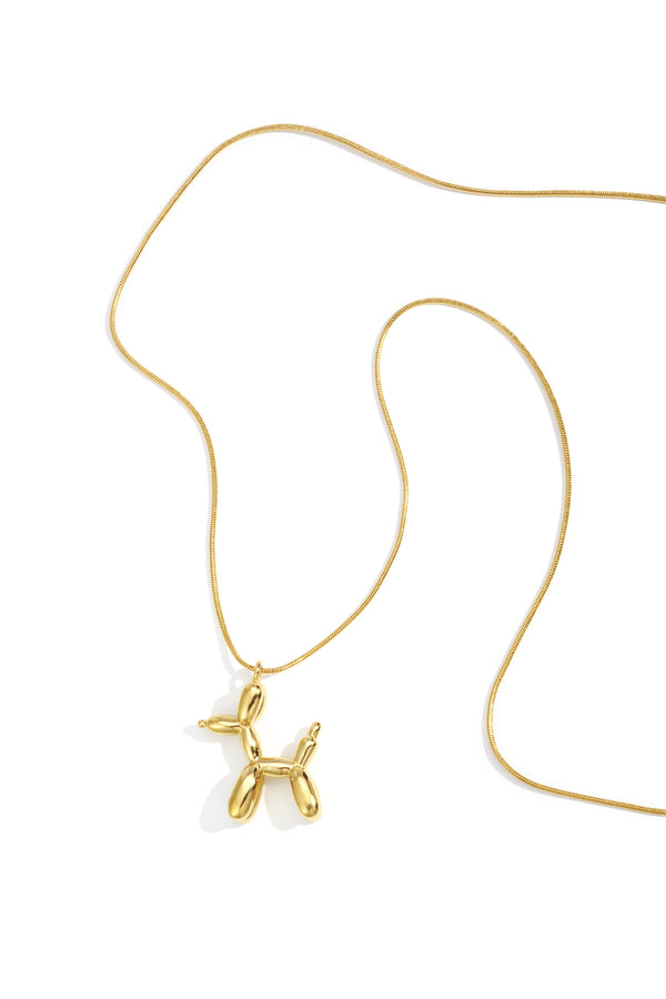 Balloon dog ketting goud