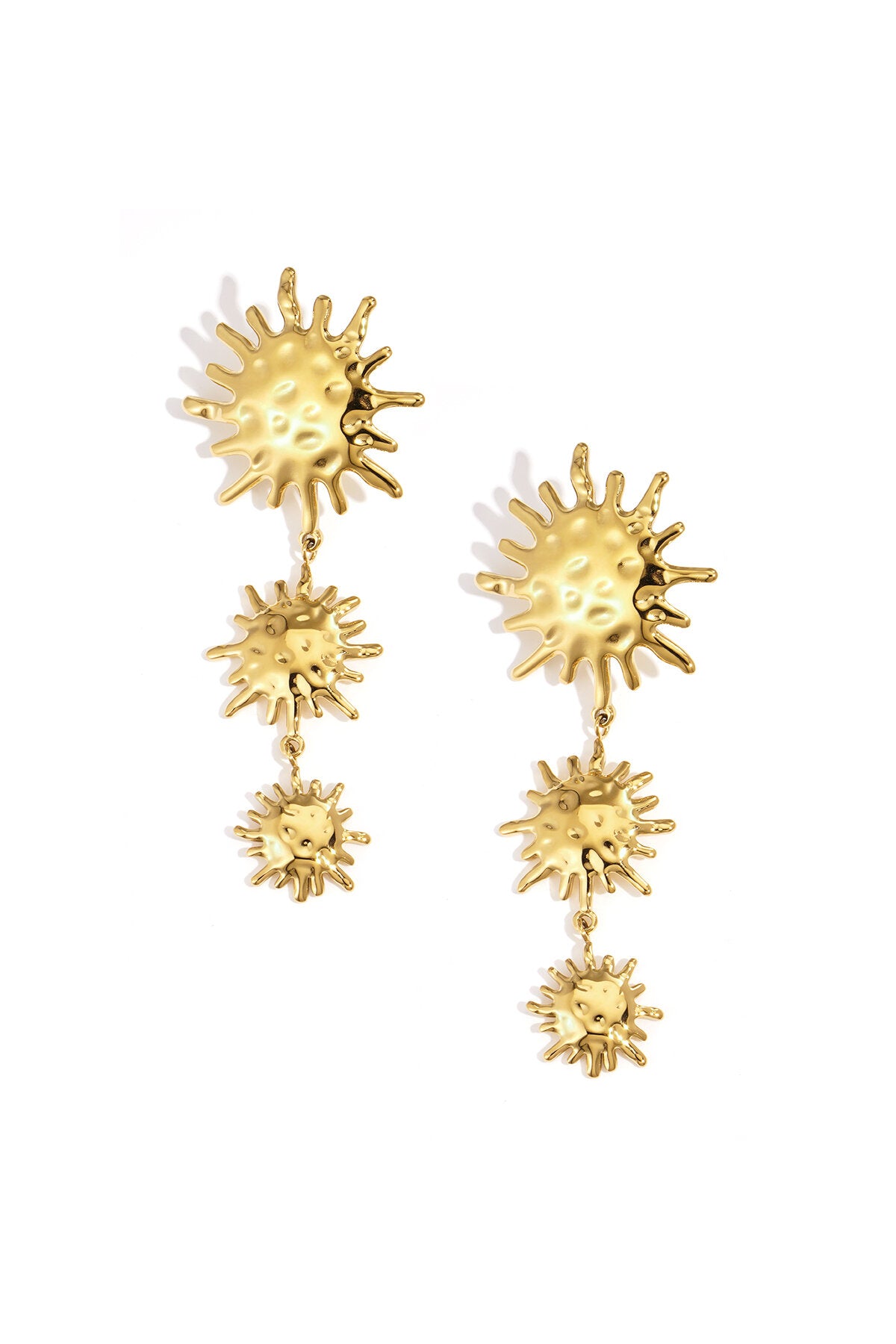 Sundown dangle statement earrings goud