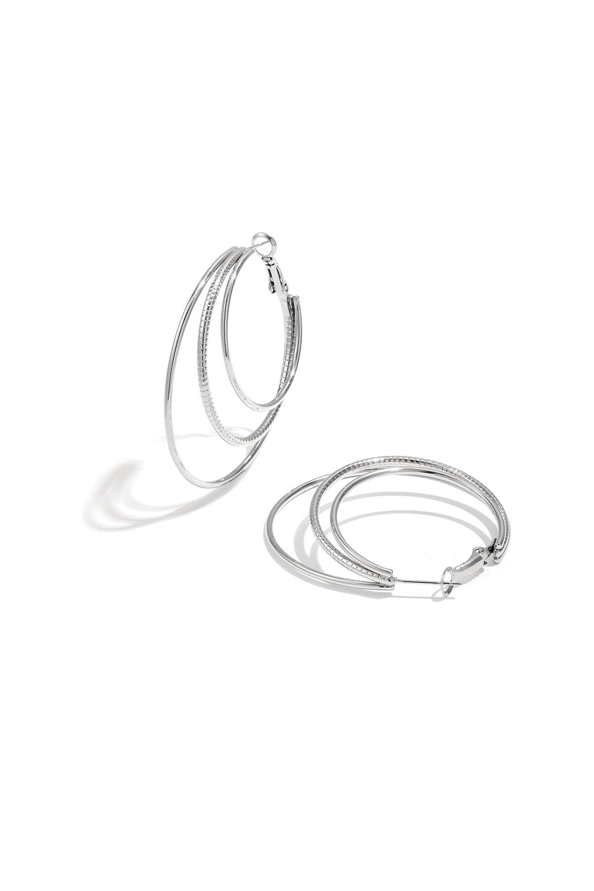 Blowing Smoke Layered hoop earrings