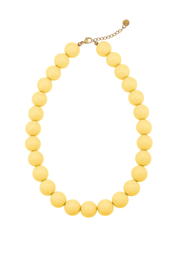 Color beads ketting geel