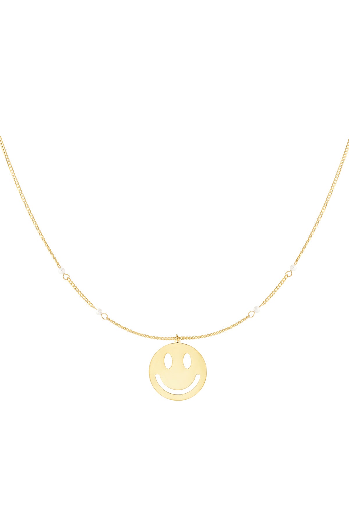 Statement smiley ketting
