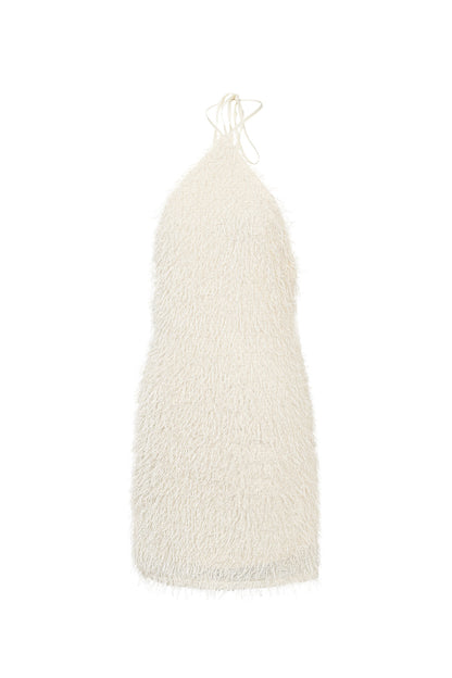 Pip dreamy fringe dress white
